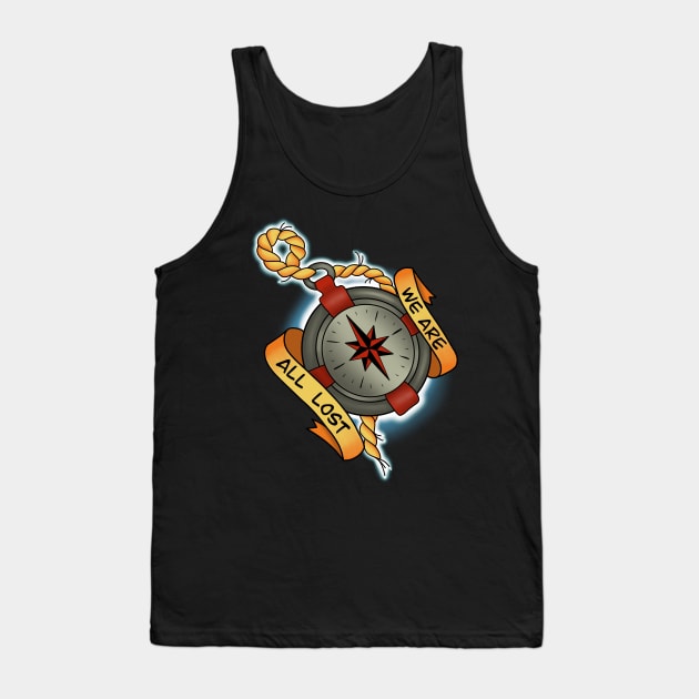 Compass design Tank Top by Inkoholic